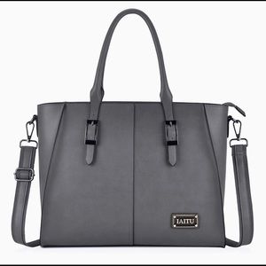 Laptop Bag Large Gray Briefcase Tote